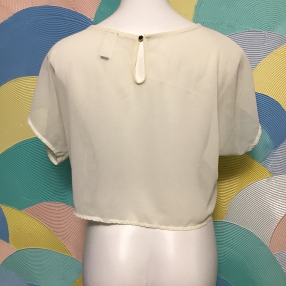 Pronto USA blouse one size cream beed pattern - Picture 2 of 7
